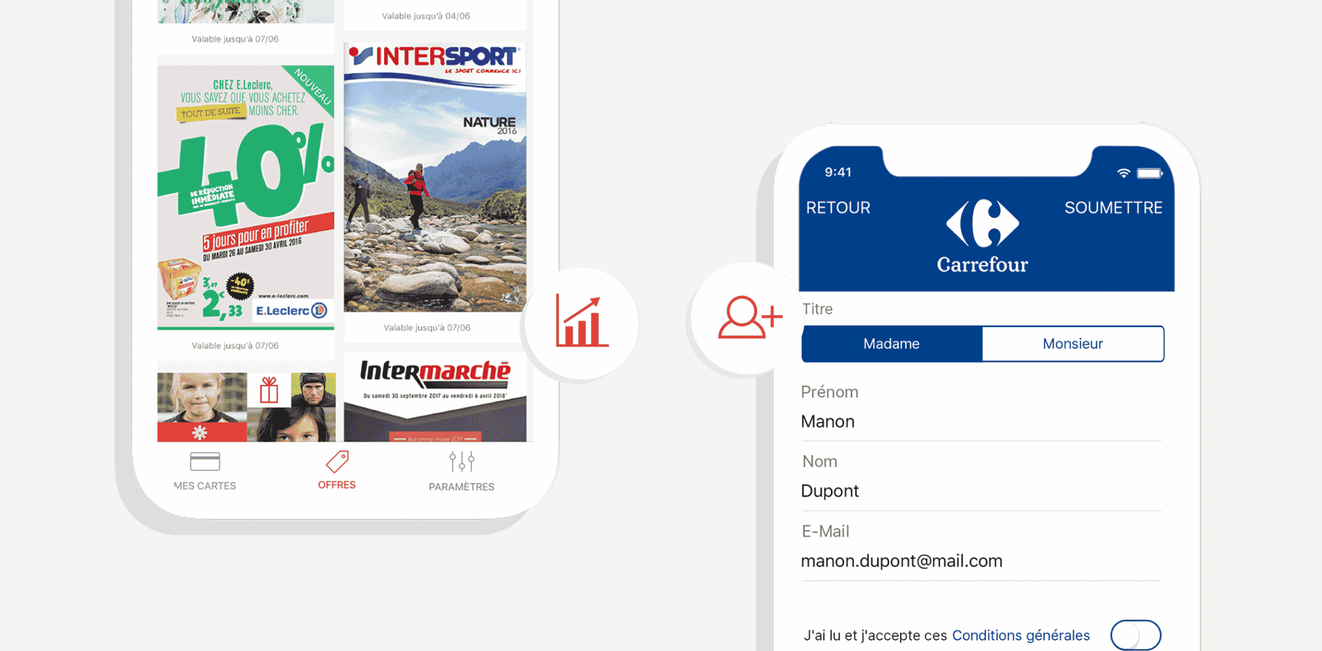 écrans digitaux Stacard avec Carrefour Intermarché Intersport